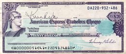 United States Of America -U.S.TRAVELERS CHEQUE-20 DOLLARS - Autres & Non Classés