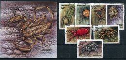 Tanzanie (Tanzania) N°1585/1591 Araignées (spider) Insectes (insects) Bloc 249 Scorpion MNH ** - Spiders