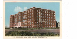 SASKATOON, Saskatchewan, Canada,  St. Paul's Hospital Nurses Home, 1943 WB PECO Postcard From 306 28th Street - Saskatoon
