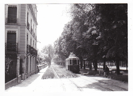 21 Dijon PHOTO Tram Tramway 1/6 Cours Du Parc Vers La Place Wilson Le 14 Juin 1955 Voir DOS Cliché Bazin Série 100 N°2 - Lugares