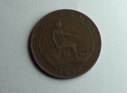 Espagne 5 Centimos 1870 - Monnaies Provinciales