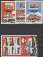 Guinée Guinea 2008 Mi. 6189-6230 Bl. 1634-6 Surchargé Overprint Trains Railways Eisenbahn Locomotives Rudolph Diesel - Trains