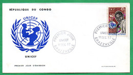 CONGO Brazzaville FDC - UNICEF - 1967 - FDC