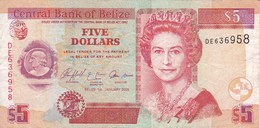 BILLETE DE BELIZE DE 5 DOLLARS  DEL AÑO 2005   (BANKNOTE) - Belice