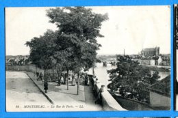 NY502, Montereau, La Rue De Paris, Animée, 18, Circulée 1914 Sous Enveloppe - Montereau