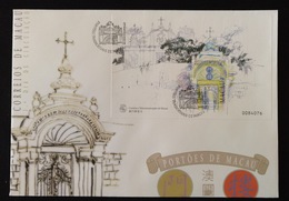 MAC1338-Macau FDCB With Block Of 1 Stamp - Macau Gates - Macau - 1998 - FDC