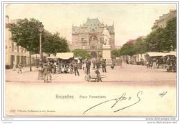 BRUXELLES ..-- Place Anneesens . Marché . 1902 Vers COURCELLES ( Fernand De Corte ) . Voir Verso . - Mercadillos