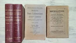4 Livres Sur Le Droit Rural, Les Baux Commerciaux, Procès Et Jugements, ..... - Diccionarios