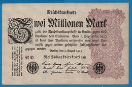 DEUTSCHES REICH 2 Millionen Mark 	09.08.1923	# RD  P# 104a - 2 Miljoen Mark