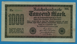 DEUTSCHES REICH 1000 Mark Code MK	15.09.1922	# Ha 629951 P# 76h - 1.000 Mark