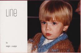 Geboortekaartje 1984 Carte Faire Part De Naissance Birth Card Baby Bebe Announcement Line Van Huynegem Vanhout Deurne - Naissance