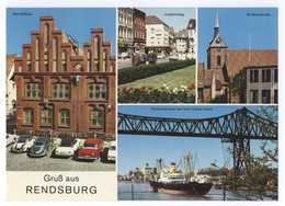 Gruß Aus Rendsburg Altes Rathaus Jungfernstieg St. Marienkirche Hochbrücke über Den Nord-Ostsee-Kanal 1981 - Rendsburg