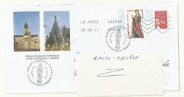 PAP  LUQUET  REPIQUAGE  ABBAYE DE FONTEVRAUD  + CACHET + TP ALIENOR D'AQUITAINE  LOT B2K/0306937 - PAP: Aufdrucke/Luquet