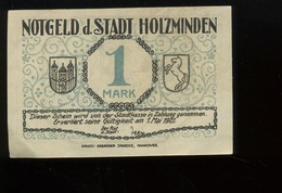 Notgeld.   Stadt HOLZMINDEN. 1 Mark Mai 1922. Cavalier. Uniforme Horse Pferd - Sin Clasificación