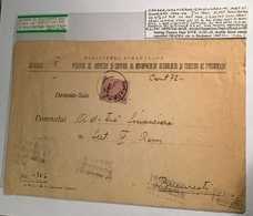 1947 1 Leu IOVR Postal-fiscal Official Cover ORADEA(Alcohol Romania Rumänien Brief Lettre Roumanie Post-Steuermarken - Steuermarken