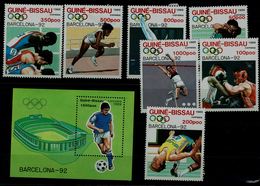 GUINEE BISSAU 1989 SUMMER OLYMPICS GAMES BARCELONA 1992 MI No 1041-7 + BLOCK 277 MNH VF!! - Summer 1992: Barcelona