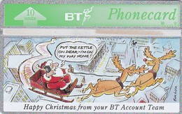 United Kingdom, BTI-041, BT Accounts Team - Christmas 1992.  CN : 271E  , 2 Scans - Noel