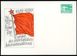 DDR PP18 C1/012 Privat-Postkarte FAHNE VON KRIWOI ROG Gerbstedt 1989  NGK 3,00 € - Postales Privados - Nuevos