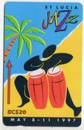 SAINTE LUCIE TELECARTE REF MVCARDS STL-147E CABLE & WIRELESS 20$ FESTIVAL DE JAZZ 1997 - St. Lucia