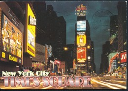 °°° 19735 - USA - NY - NEW YORK - TIMES SQUARE ILLUMINATED AT NIGHT - 1997 With Stamps °°° - Time Square