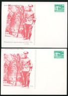 DDR PP18 C2/009a 2 Privat-Postkarten DRUCKVERSCHIEBUNGEN Thälmann Halle 1985 - Private Postcards - Mint