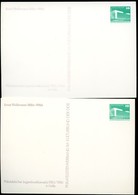 DDR PP18 C2/009a 2 Privat-Postkarten FARBAUSFALL WEINROT Thälmann 1985 - Cartes Postales Privées - Neuves