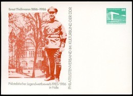 DDR PP18 C2/009b Privat-Postkarte 2. Auflage ERNST THÄLMANN Halle 1985  NGK 3,00 € - Postales Privados - Nuevos