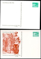 DDR PP18 C2/009b Privat-Postkarte FARBAUSFALL BRAUNROT Thälmann 1985 - Privé Postkaarten - Ongebruikt