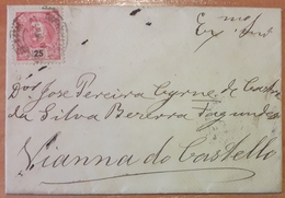 Portugal - COVER - Stamp: 25 Reis (1905) - Cancel: ? + Vianna Do Castello - 6ª DIVISÃO MILITAR VILLA REAL - Briefe U. Dokumente