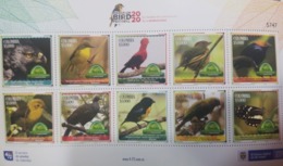 RU) 2020, COLOMBIA, RISARALDA, BIRDS IN THE SANCTUARY OF RISARALDA,  BIRD FESTIVAL 2020, MNH - Colombia