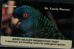 JERSEY 2000 PHONECARD PARROTS USED VF!! - Parrots