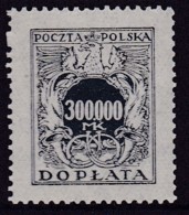 POLAND 1924 Postage Due Fi D60 Mint Never Hinged - Postage Due