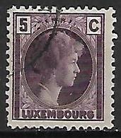 LUXEMBOURG     -    1926 .   Y&T N° 164 Oblitéré. - 1926-39 Charlotte Rechtsprofil