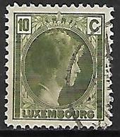LUXEMBOURG     -    1926 .   Y&T N° 165 Oblitéré. - 1926-39 Charlotte De Profil à Droite