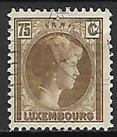 LUXEMBOURG     -    1926 .   Y&T N° 176 Oblitéré. - 1926-39 Charlotte Rechtsprofil