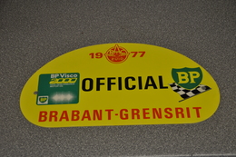Rally Plaat-rallye Plaque Plastic: 34e Brabant-grensrit OFFICIAL 1977 RAC-zuid Tilburg Totaal - Rally-affiches