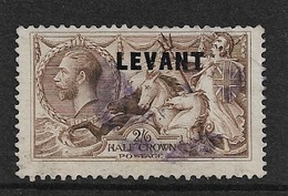 BRITISH LEVANT 1921 2s 6d CHOCOLATE-BROWN SG L24 FINE USED Cat £100 - Britisch-Levant