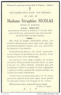 TELLIN ..-- Mme Séraphine NICOLAS , épouse De Mr Léon BRILOT , Née En 1889 , Décédée En 1945 . - Tellin