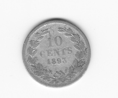 10 Cents Pays Bas 1893  TTB - 10 Cent