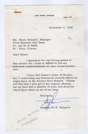 17.012 - 1968 - Lettre Signée De Mr  Stephen De B. KARGERE The First National City Bank Of NEW YORK Pour BRIZARD à NICE - Altri & Non Classificati