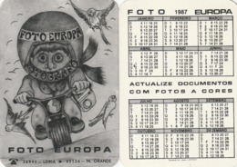 1987 Pocket Calendar Calandrier Calendario Portugal Fotografia Photos Fotos Foto Europa Leiriae Marinha Grande - Grand Format : 1981-90