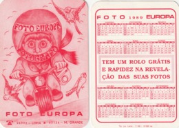 1989 Pocket Calendar Calandrier Calendario Portugal Fotografia Photos Fotos Foto Europa Leiriae Marinha Grande - Grand Format : 1981-90