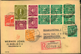 1948, Einschreiben In Zehnfachfrankatur (841 Pfg) Ab BERLIN-CHARLOTTENBURG 2 - Altri & Non Classificati