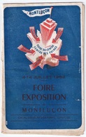 Montluçon, Programme De La IXè Foire-Exposition Régionale Du Centre, Juillet 1952 - Bourbonnais