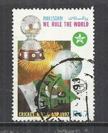 PAKISTAN 1992 - CRICKET WORLD CUP - POSTALLY USED OBLITERE GESTEMPELT USADO - Cricket