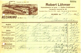 SOLINGEN Rechnung 1912 Deko " Robert Löhmer Kaffeegroßrösterei " - Levensmiddelen