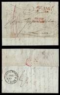 ANTICHI STATI ITALIANI - LOMBARDO VENETO - Milano 5 Gen. (1851) + Franco Frontiera + 6 Di Tassa - Lettera Per Lucca - Sonstige & Ohne Zuordnung