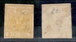 ANTICHI STATI ITALIANI - LOMBARDO VENETO - 1850 - 5 Cent (1c - Giallo Limone) - Senza Gomma - Assottigliato - Sonstige & Ohne Zuordnung