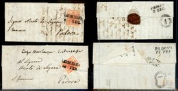 ANTICHI STATI ITALIANI - LOMBARDO VENETO - Lendinara (P.ti 6) - Due Letterine D'archivio Per Padova Del 1851 (16/2 - 6/7 - Other & Unclassified