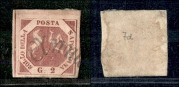 ANTICHI STATI ITALIANI - NAPOLI - 1858 - 2 Grana (7g - Carminio Violaceo) Usato (300) - Autres & Non Classés